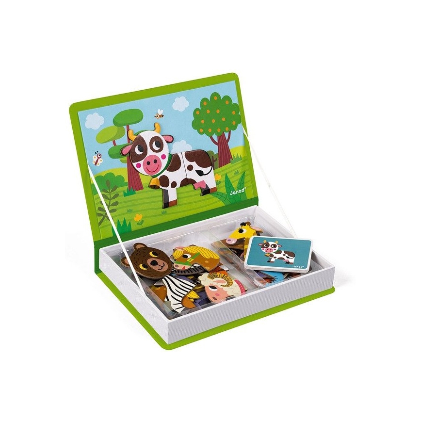 Janod - Magnetinis interaktyvus rinkinys MAGNETIBOOK gyvūnai