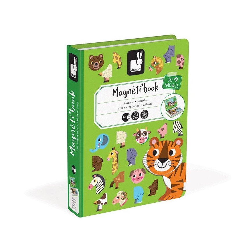Janod - Magnetinis interaktyvus rinkinys MAGNETIBOOK gyvūnai