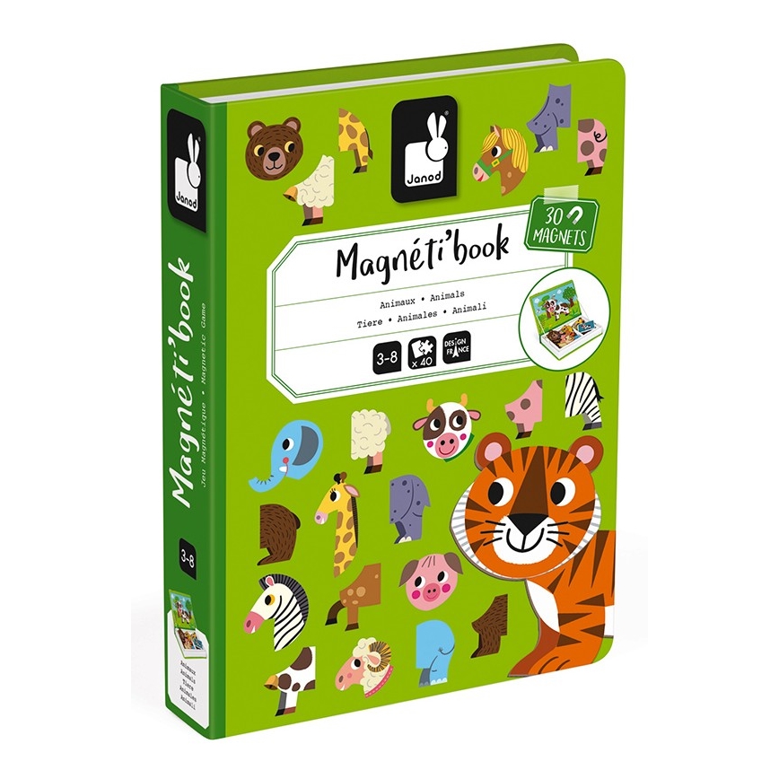 Janod - Magnetinis interaktyvus rinkinys MAGNETIBOOK gyvūnai
