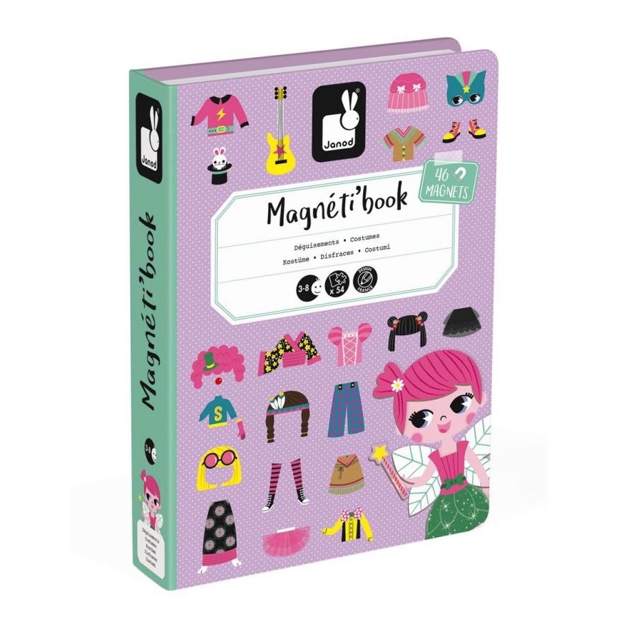 Janod - Magnetinis interaktyvus rinkinys MAGNETIBOOK mergaitei