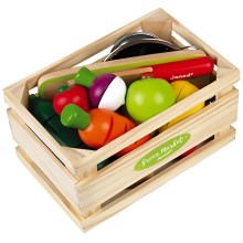 Janod - Medinė dėžutė su vaisiais ir daržovėmis