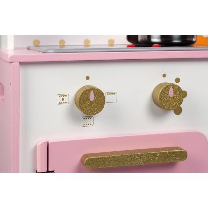 Janod - Medinė virtuvė su LED kaitlente CANDY CHIC
