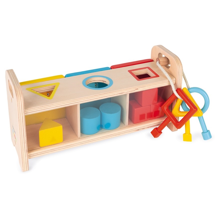 Janod - Medinis interaktyvus žaislas MONTESSORI 10 vnt