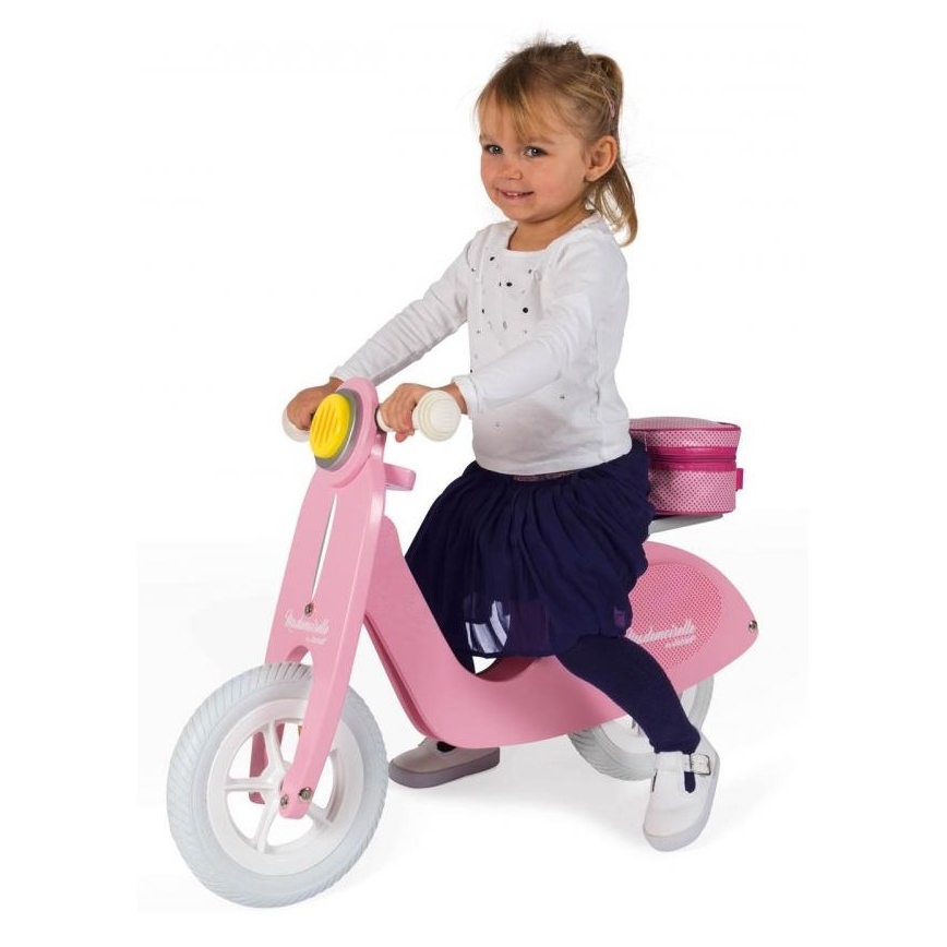 Janod - Vaikiškas stumiamas dviratis VESPA rožinis
