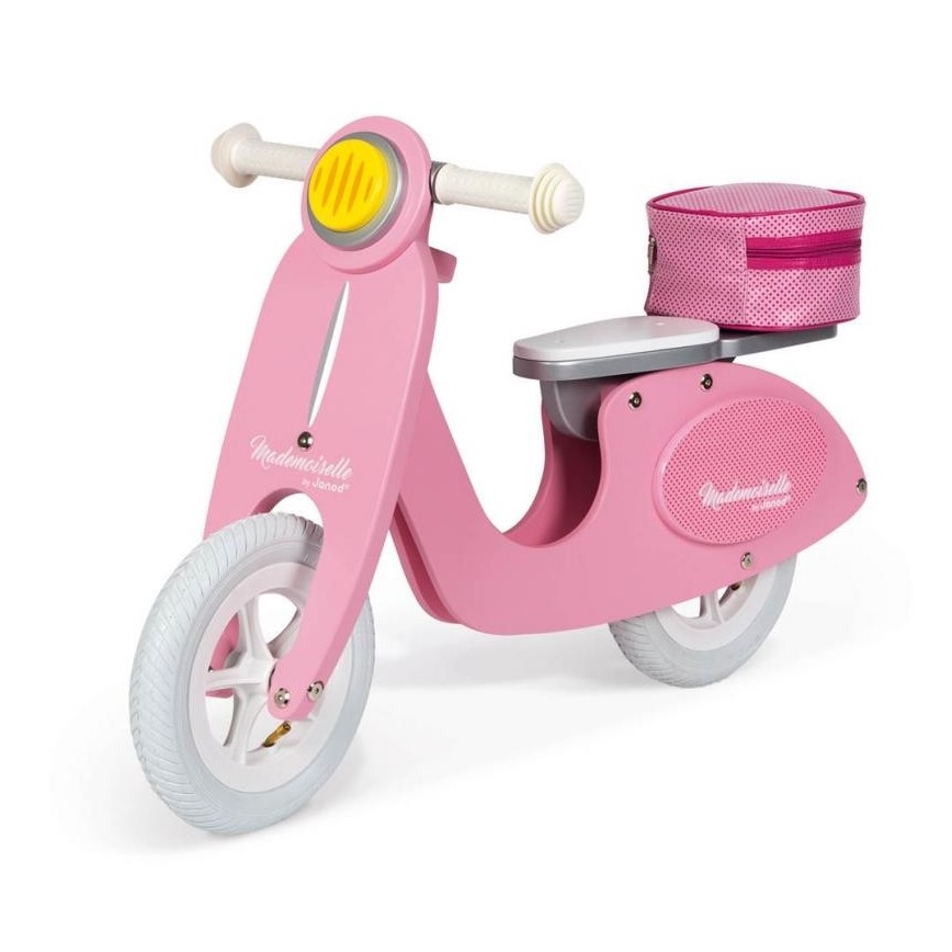 Janod - Vaikiškas stumiamas dviratis VESPA rožinis