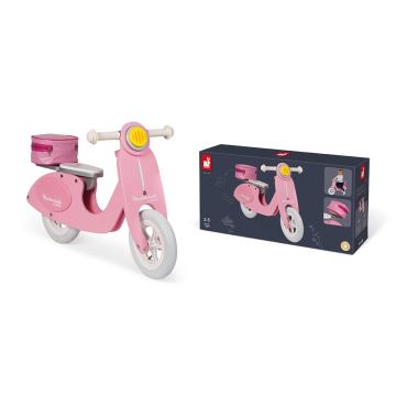 Janod - Vaikiškas stumiamas dviratis VESPA rožinis