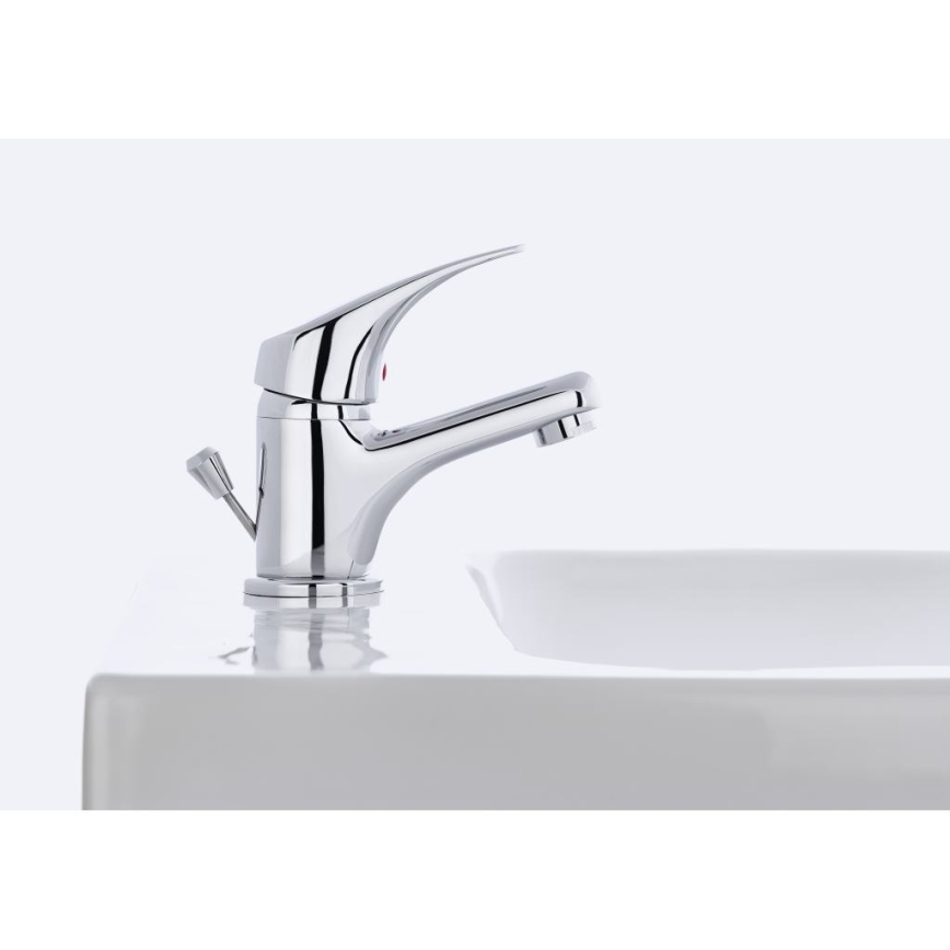 JIKA H3111N10041111 - Praustuvo čiaupas + kriauklės nuotekų sistema su pertekliumi TALAS 12,3 cm blizgus chromas