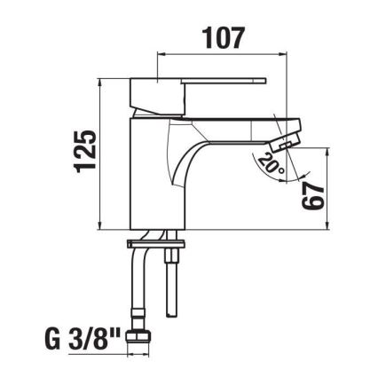 JIKA H3111Z10041101 - Praustuvo čiaupas LYRA 12,5 cm blizgus chromas