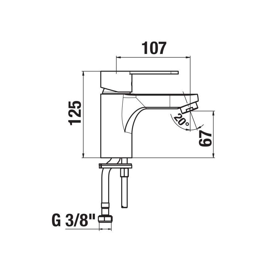 JIKA H3111Z10041101 - Praustuvo čiaupas LYRA 12,5 cm blizgus chromas