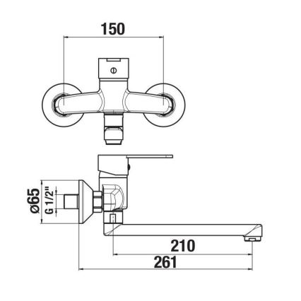 JIKA H3111Z70042301 - Praustuvo čiaupas LYRA 15x26,1 cm blizgus chromas