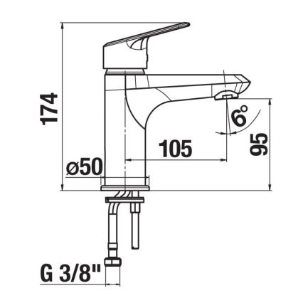 JIKA H3112E10041101 - Praustuvo čiaupas TALAS 17,4 cm blizgus chromas
