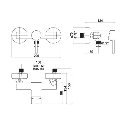 JIKA H3312F77164001 - Dušo maišytuvas MIO matinė juoda