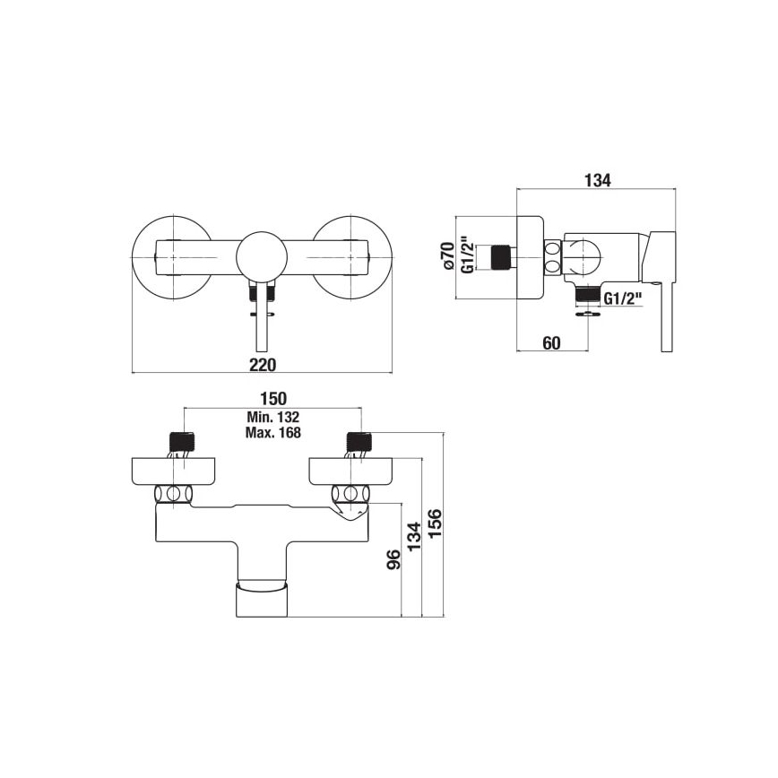 JIKA H3312F77164001 - Dušo maišytuvas MIO matinė juoda