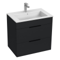 JIKA H4536021763521 - Vonios spintelė su praustuvu CUBE 60,7x65 cm juoda