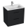JIKA H4536021763521 - Vonios spintelė su praustuvu CUBE 60,7x65 cm juoda