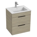 JIKA H4536121765141 - Vonios spintelė su praustuvu CUBE 60,7x55 cm uosio