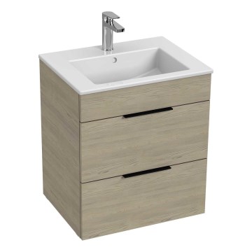 JIKA H4536121765141 - Vonios spintelė su praustuvu CUBE 60,7x55 cm uosio