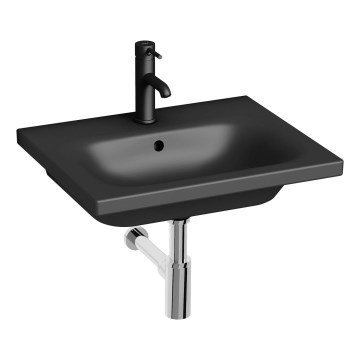 JIKA H8127127161041 - Pakabinamas praustuvas MIO 55x45 cm keramika/matinė juoda
