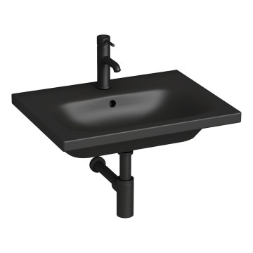 JIKA H8127137161041 - Pakabinamas praustuvas MIO 60x45 cm keramika/matinė juoda