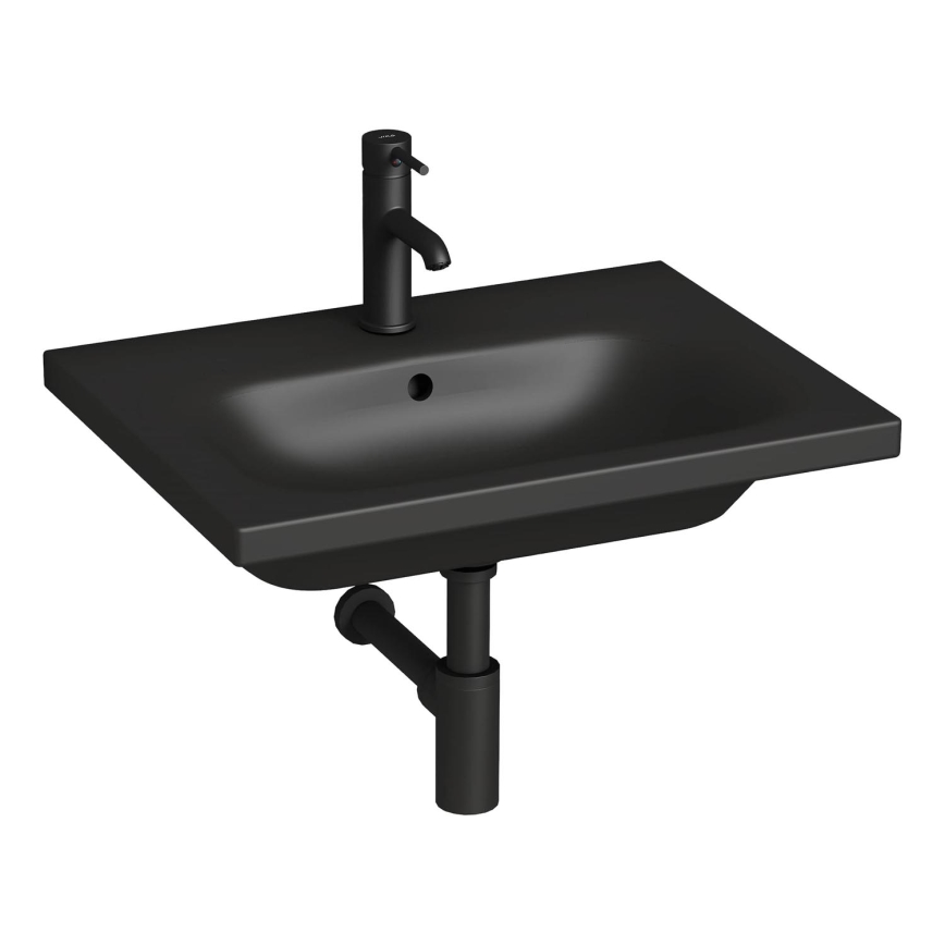 JIKA H8127137161041 - Pakabinamas praustuvas MIO 60x45 cm keramika/matinė juoda