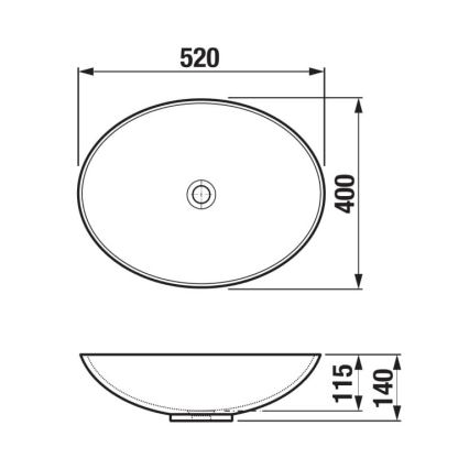 JIKA H8183640001121 - Pastatomas praustuvas ASTRA 52x40 cm keramika/balta
