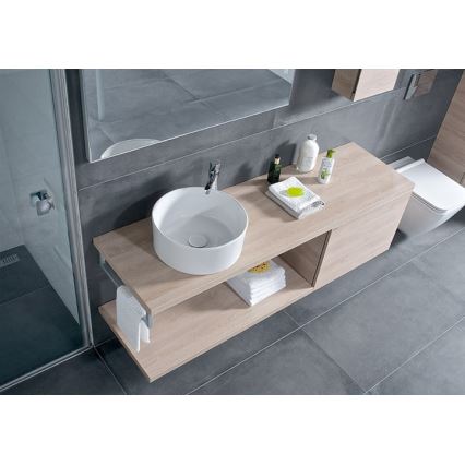 JIKA H8184200001121 - Ant stalviršio montuojama praustuvė CUBITO, skersmuo 40 cm, keramika/balta