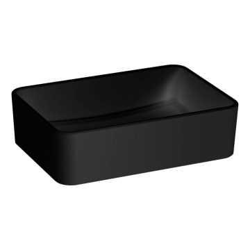 JIKA H8184237161121 - Pastatomas praustuvas CUBITO 50x35 cm keramika/matinė juoda