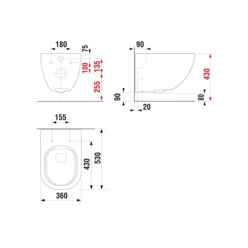 JIKA H8207140000001 - Pakabinamas tualetas MIO keramika/balta
