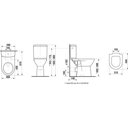 JIKA H8236160000001 - WC dubuo DEEP keramika/balta