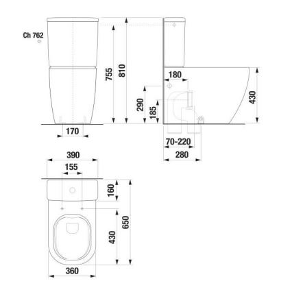 JIKA H8267160000001 - WC puodas MIO keramika/balta