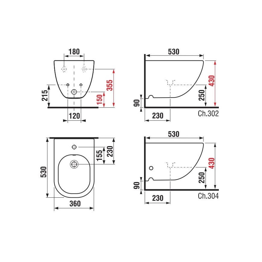 JIKA H8317121003021 - Pakabinamas bidė MIO keramika/perlų balta