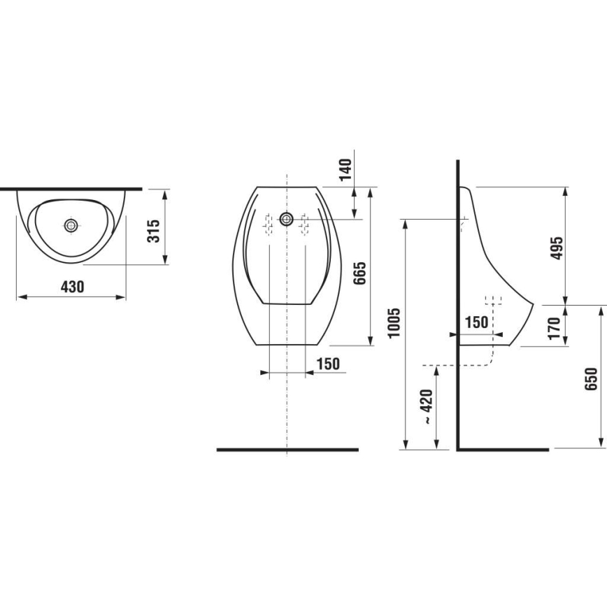 JIKA H8411010004871 - Pisuaras su jutikliu DOMINO 24V, galinis įvadai, galinis nuotekis, keramika/balta