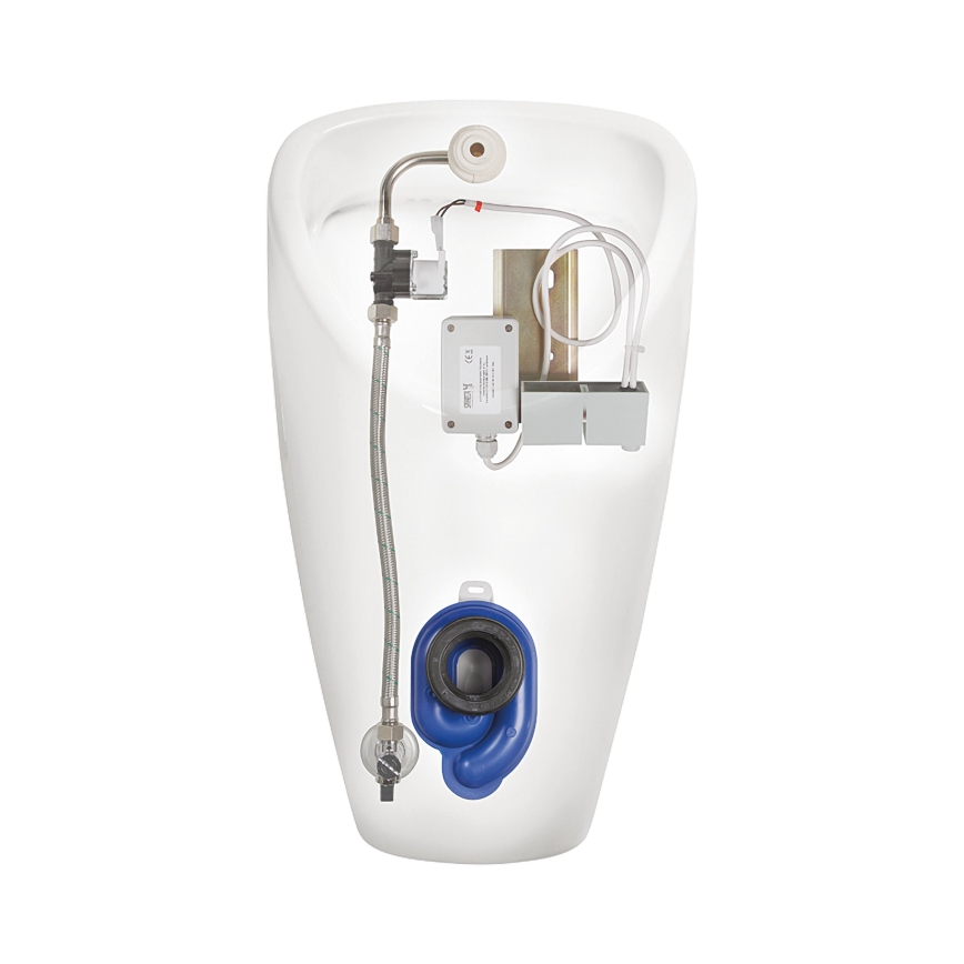 JIKA H8430700004901 - Pisuaras su jutikliu GOLEM 230V Vidinis vandens įvadas, galinis nuotekų išleidimas keramika/balta