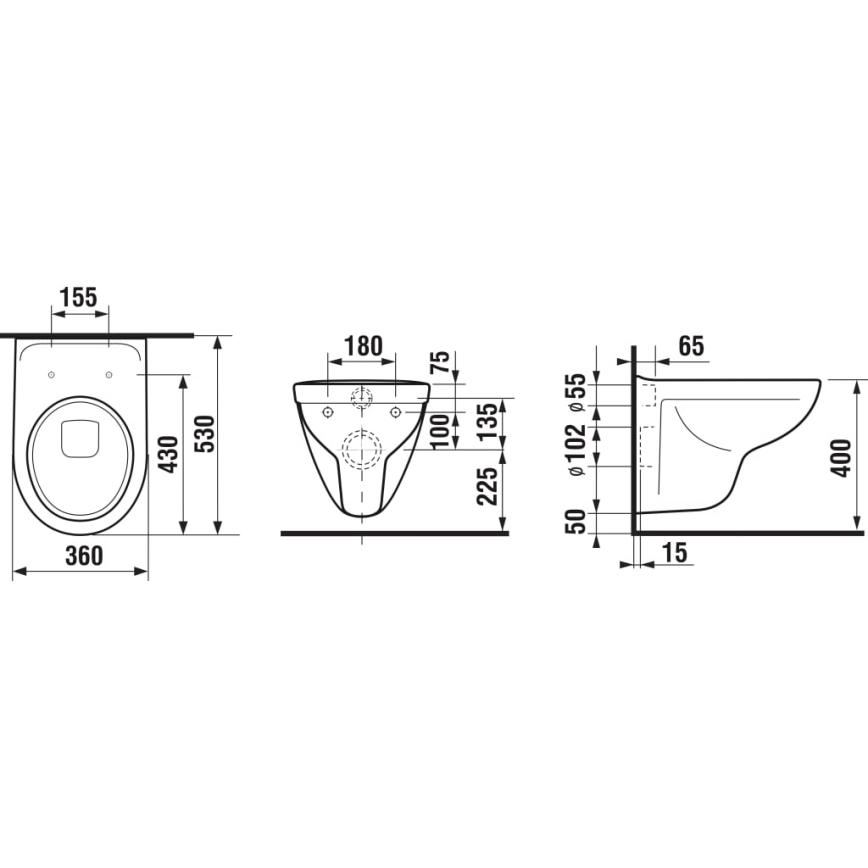 JIKA H8663810000001- Pakabinamas unitazas LYRA keramika/balta + tualeto sėdynė LYRA duroplastas/balta