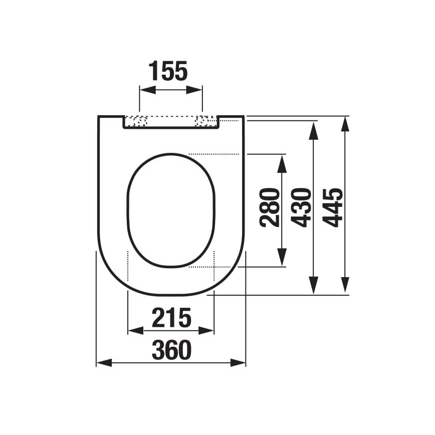 JIKA H8917150000631 - Tualeto dangtis MIO duroplast/balta