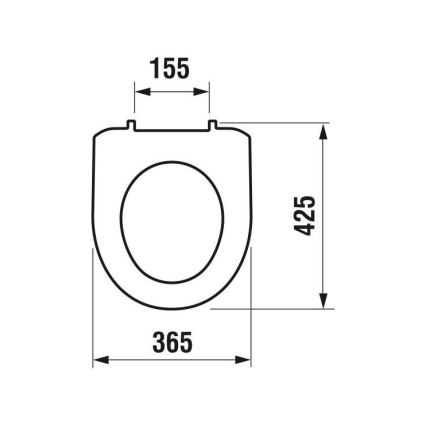 JIKA H8933870000001 - Tualeto dangtis LYRA termoplastikas/balta