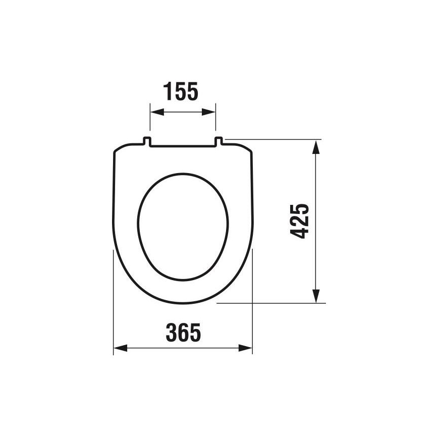 JIKA H8933870000001 - Tualeto dangtis LYRA termoplastikas/balta