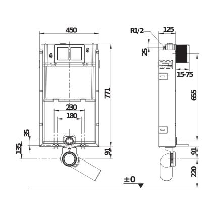 JIKA H8956510000001 - Pakabinamo unitazo potinkinis modulis