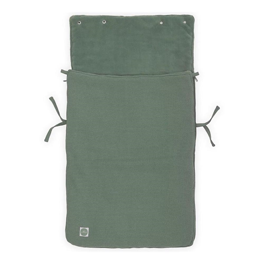 Jollein - Automobilinės kėdutės krepšys fleece BASIC KNIT 42x82 cm Ash Green