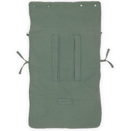 Jollein - Automobilinės kėdutės krepšys fleece BASIC KNIT 42x82 cm Ash Green