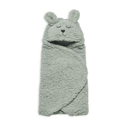 Jollein - Vystymo antklodė fleece Bunny 100x105 cm Ash Green