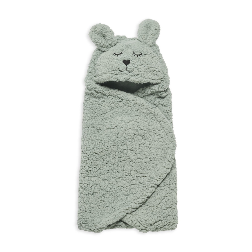 Jollein - Vystymo antklodė fleece Bunny 100x105 cm Ash Green