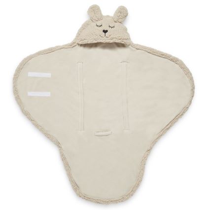 Jollein - Vystymo antklodė fleece Bunny 100x105 cm Nougat