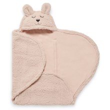 Jollein - Vystymo antklodė fleece Bunny 100x105 cm Pale Pink