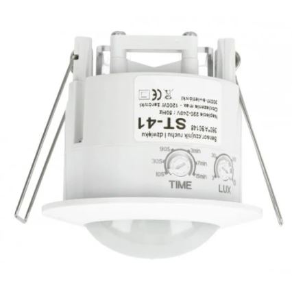 Judesio ir šviesos jutiklis ST41 360 ° baltas