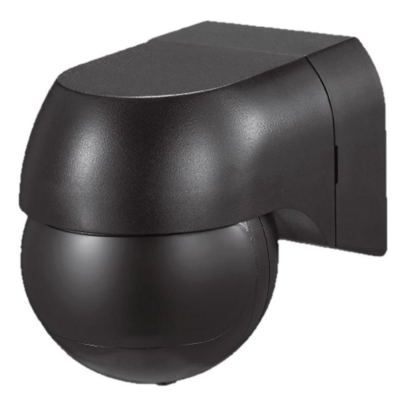Judesio jutiklis PIR 180° 400W/230V IP44 juoda