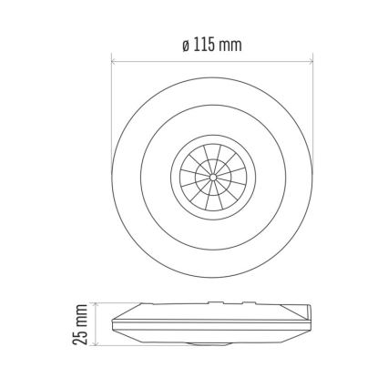 Judesio jutiklis PIR B 360° 2000W/230V baltas