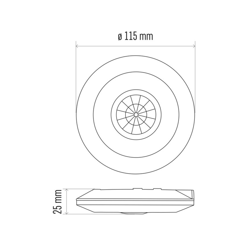 Judesio jutiklis PIR B 360° 2000W/230V baltas