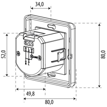 Judesio jutiklis SENSOR 1200W baltas