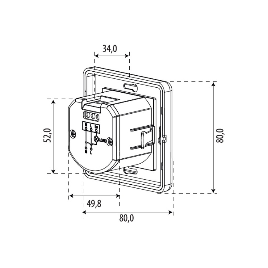 Judesio jutiklis SENSOR 1200W baltas